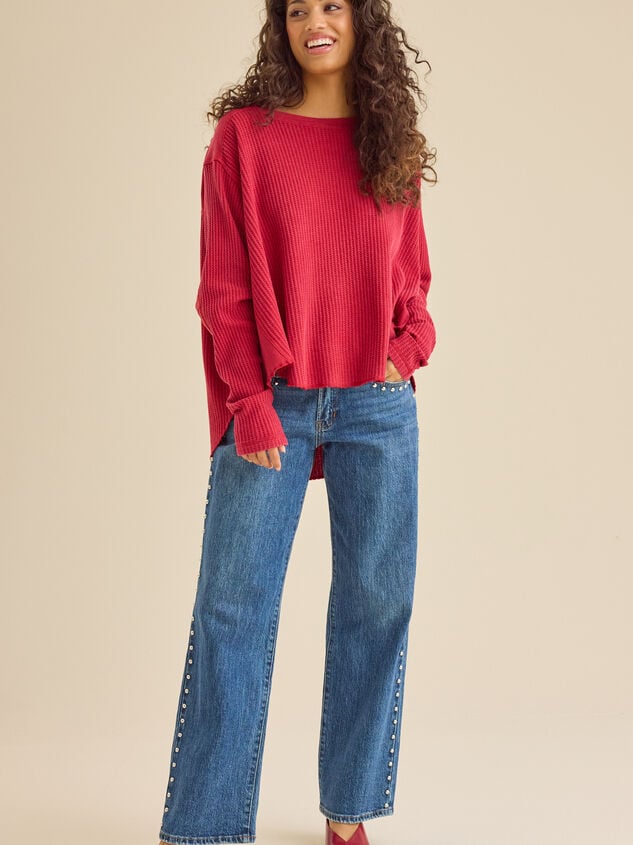 Anna Oversized Thermal Top Detail 2 - TULLABEE