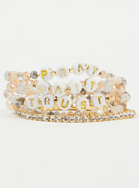 Pray, Wait, Trust Bracelet Set Detail 3 - TULLABEE
