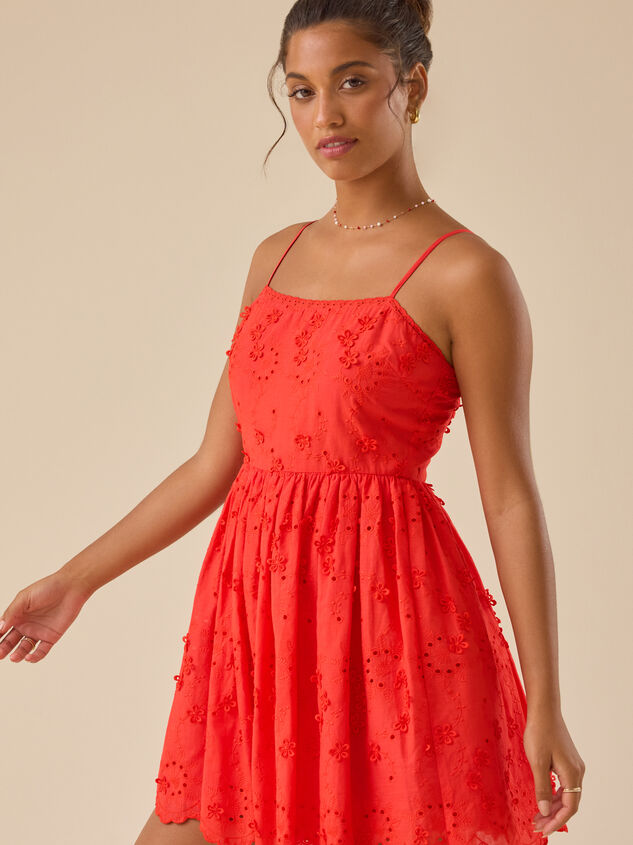 Jezebel Eyelet Mini Dress Detail 4 - TULLABEE