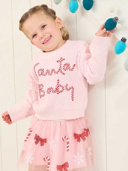 Little girl pink sweater sales