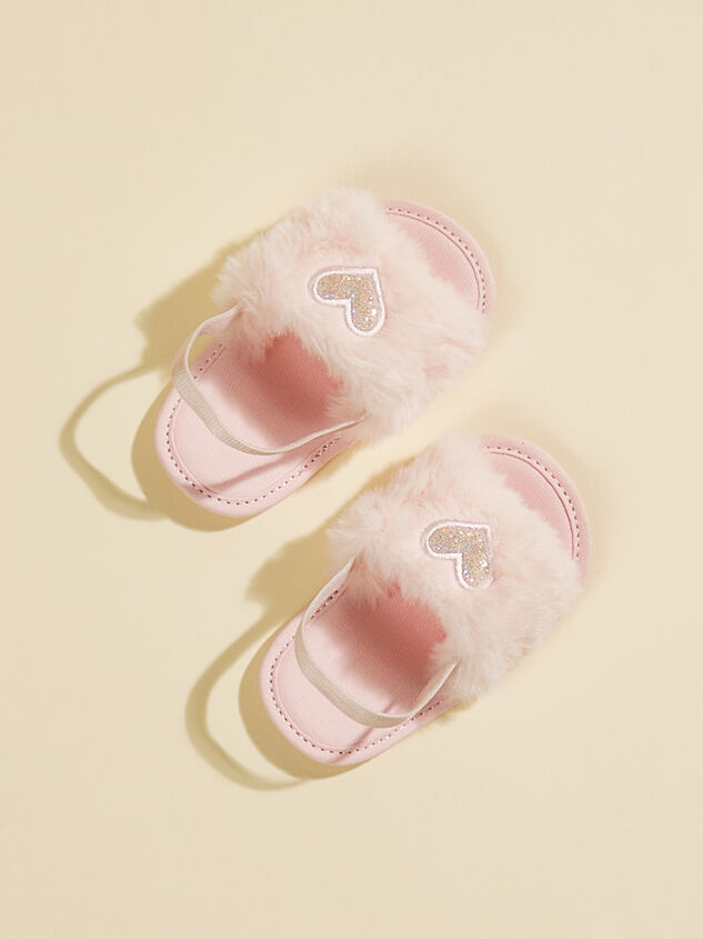 Faye Fluffy Heart Slippers - TULLABEE