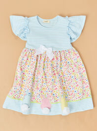 Bunny Balloons Twirl Toddler Dress - TULLABEE