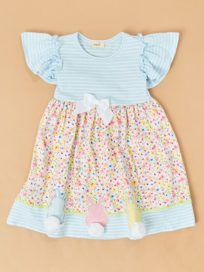 Bunny Balloons Twirl Toddler Dress - TULLABEE