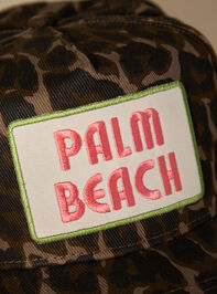 Leopard Palm Beach Trucker Hat Detail 2 - TULLABEE