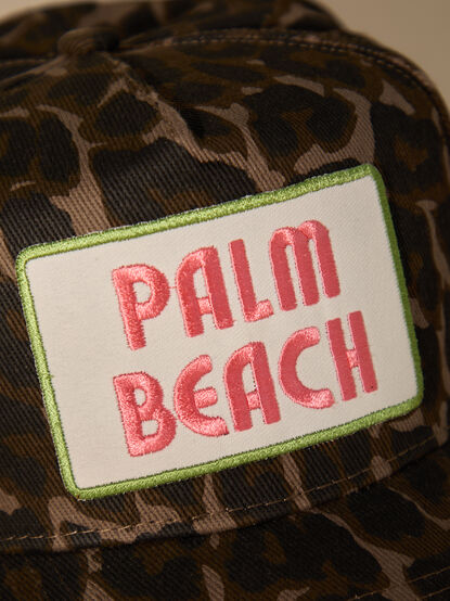 Leopard Palm Beach Trucker Hat - TULLABEE