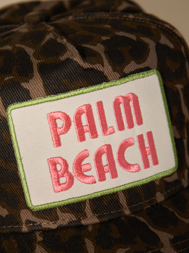 Leopard Palm Beach Trucker Hat Detail 2 - TULLABEE