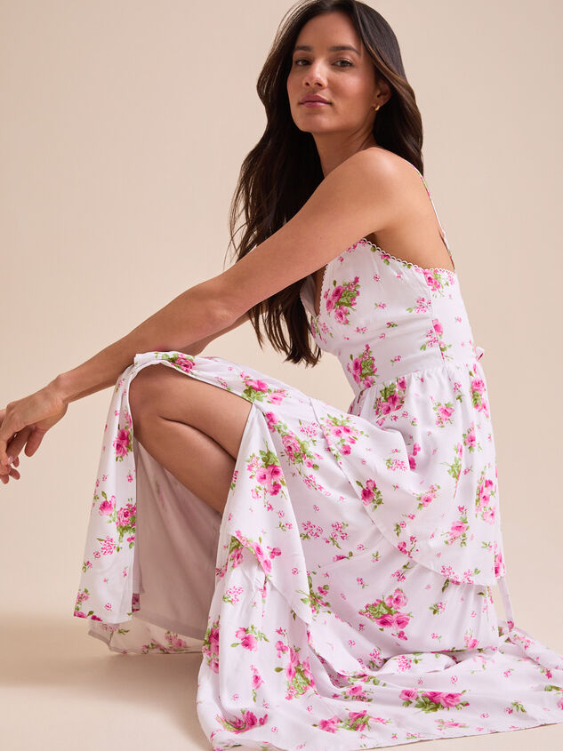 Goldice Floral Maxi Dress Detail 4 - TULLABEE
