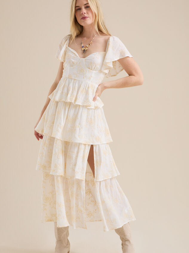 Roxanne Layered Maxi Dress Detail 2 - TULLABEE