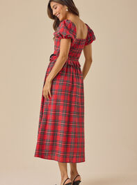 Morgan Puff Sleeve Plaid Dress Detail 4 - TULLABEE