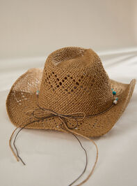 Woven Straw Rope Cowboy Hat Detail 3 - TULLABEE