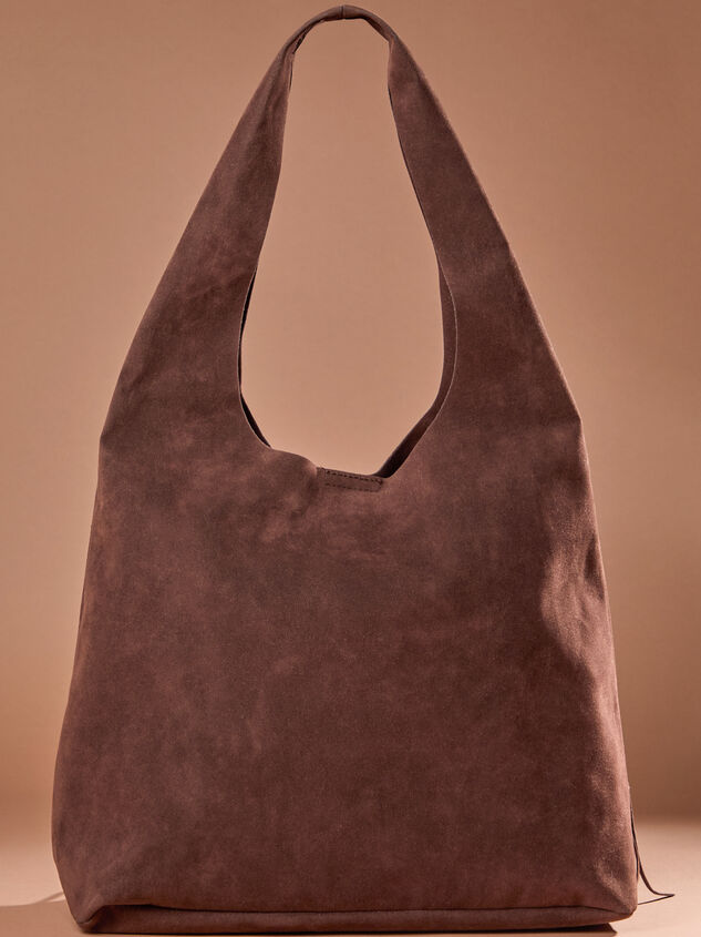 Fringe Faux Suede Tote Detail 5 - TULLABEE