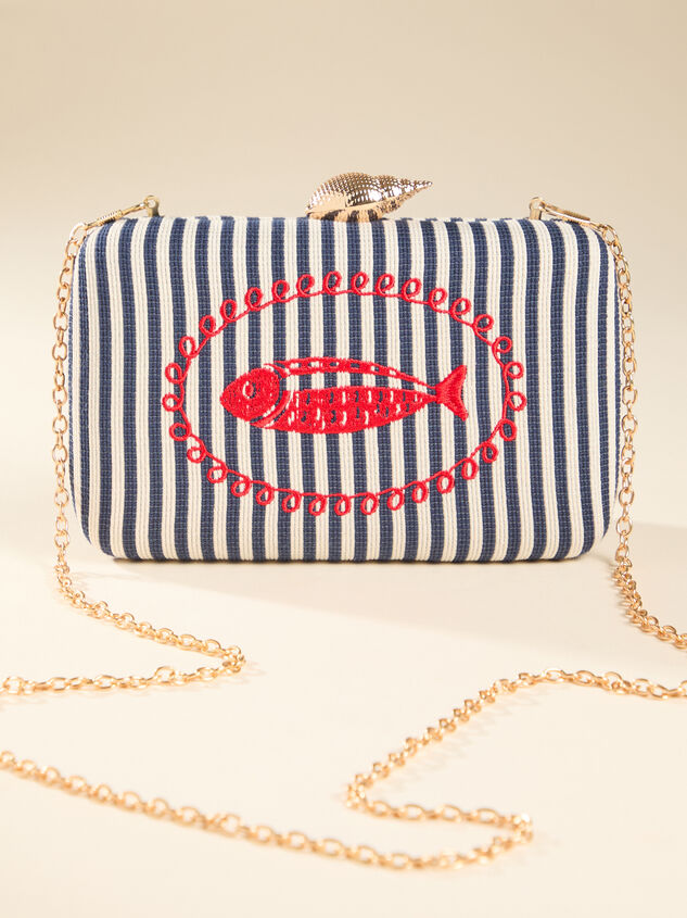 Sardine Stripe Clutch - TULLABEE