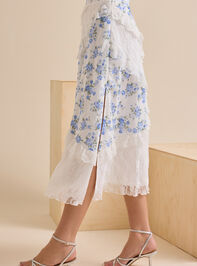 Kaicy Lace Midi Skirt Detail 4 - TULLABEE