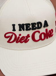I Need A Diet Coke Trucker Hat Detail 3 - TULLABEE
