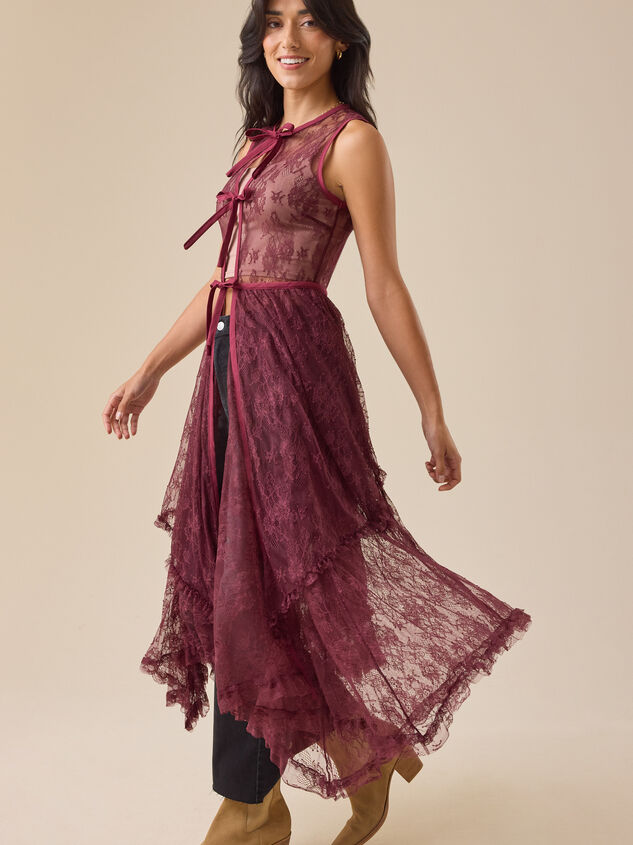 Solana Lace Ruffle Kimono Detail 3 - TULLABEE