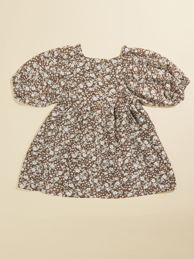 Carmine Floral Dress Detail 3 - TULLABEE