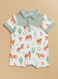Western Horses Shortie Romper - TULLABEE