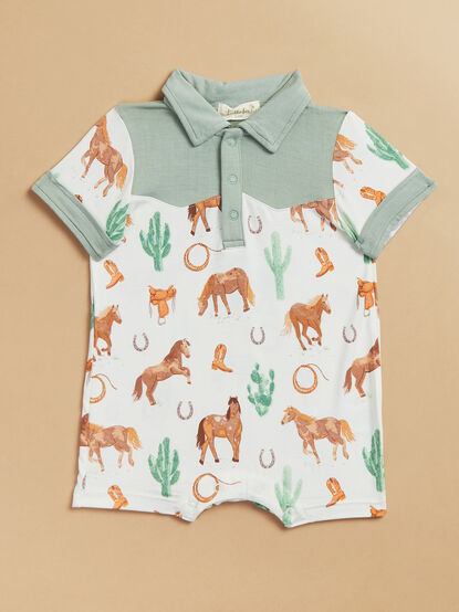 Western Horses Shortie Romper - TULLABEE