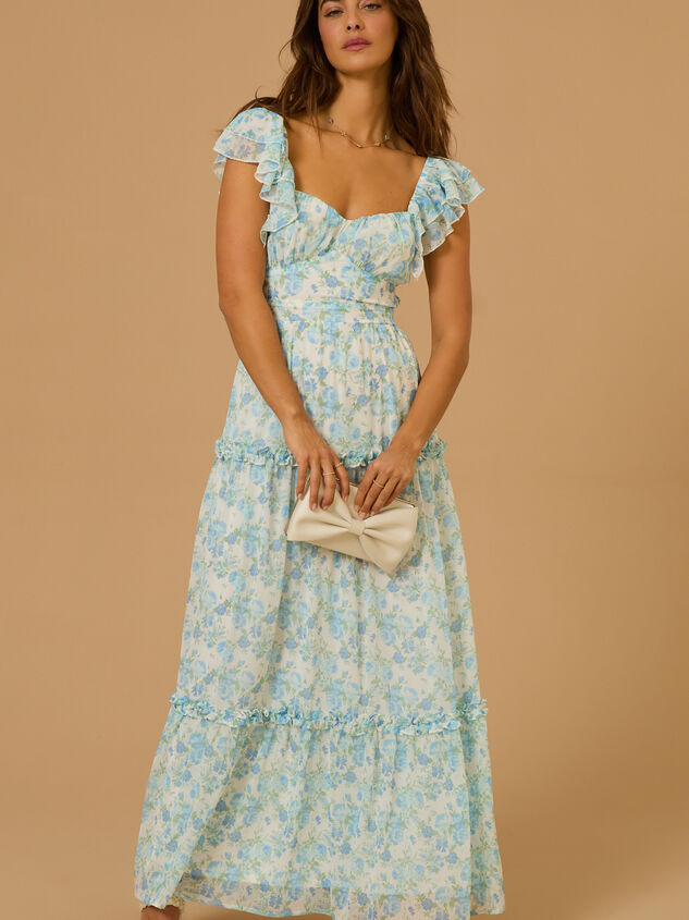 Chandler Floral Maxi Dress Detail 2 - TULLABEE