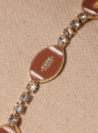 Gameday Football Charm Bracelet Detail 2 - TULLABEE