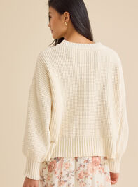 Dora Waffle-Knit Sweater Detail 4 - TULLABEE
