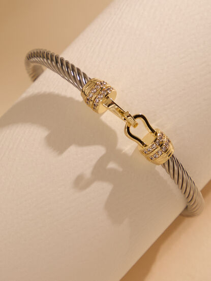 Cable Bangle Bracelet - TULLABEE