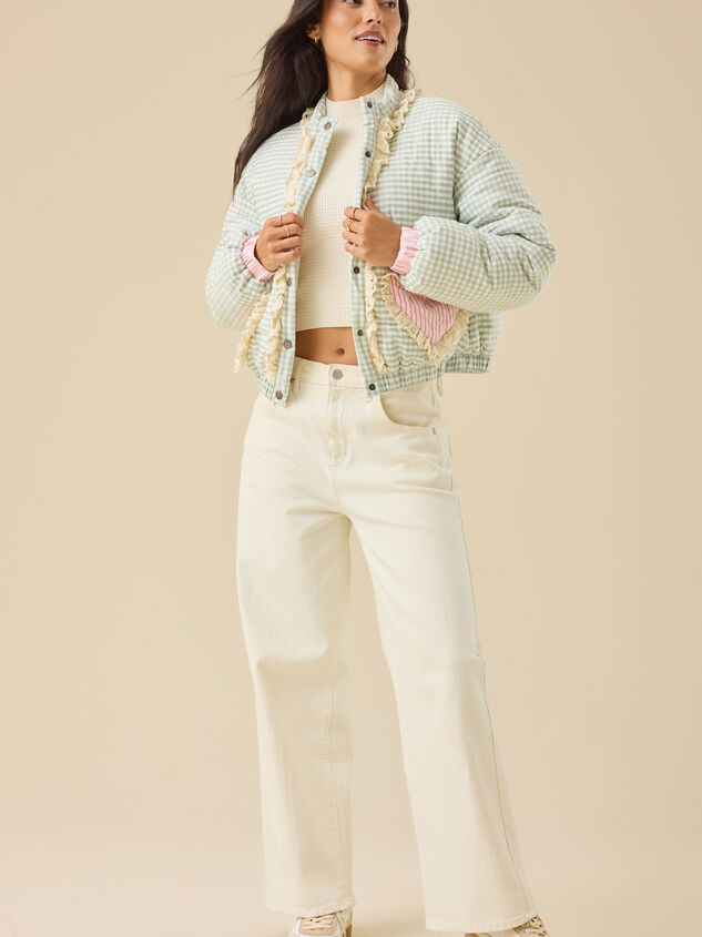 Gemma Gingham Jacket Detail 2 - TULLABEE