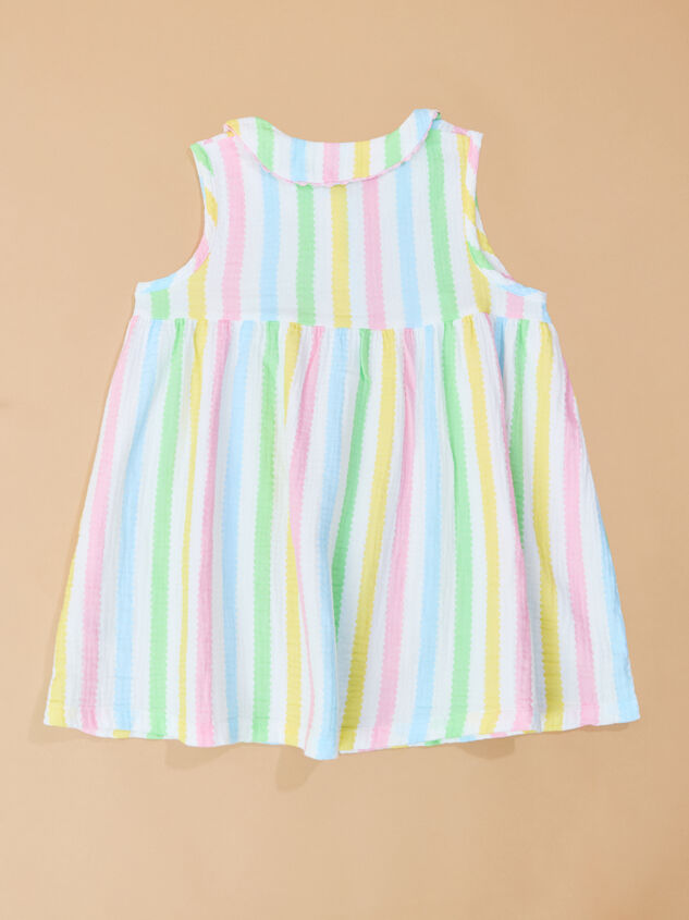 Haley Colorful Stripe Dress Detail 3 - TULLABEE