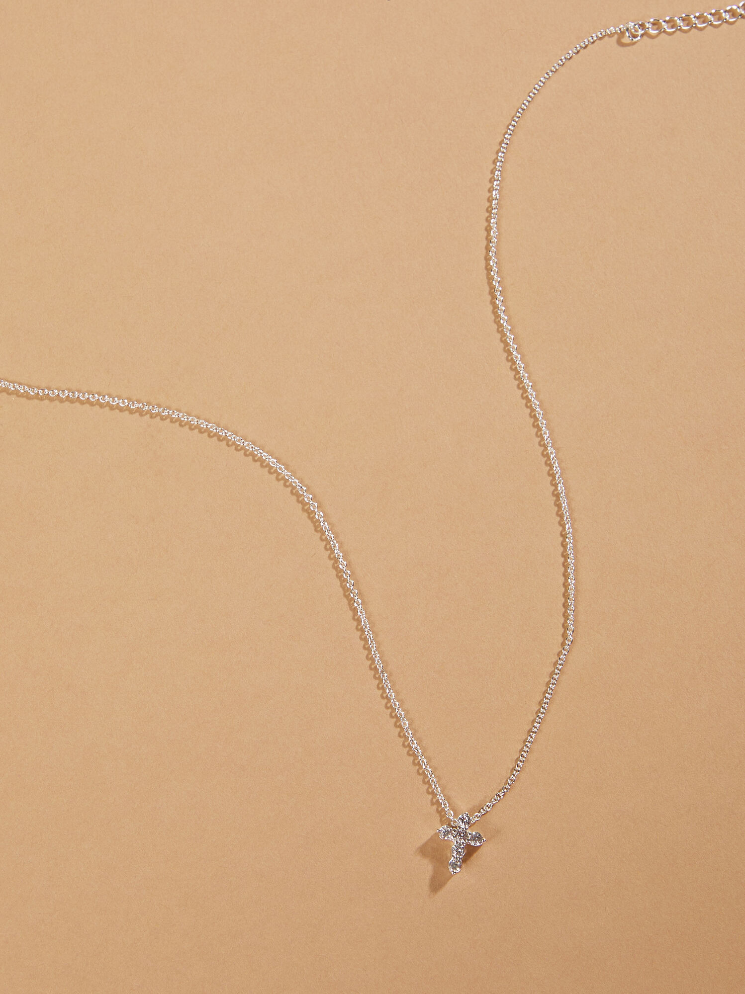 My First Cross Necklace by MudPie in Silver Tullabee
