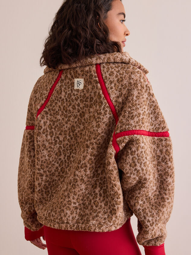 Free Spirit Cheetah Quarter Zip Detail 4 - TULLABEE