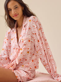 Hazel Pumpkin Spice Sleep Top Detail 3 - TULLABEE