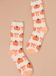 Pumpkin Bow Cozy Sock - TULLABEE