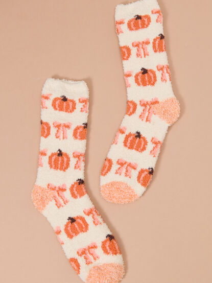 Pumpkin Bow Cozy Sock - TULLABEE