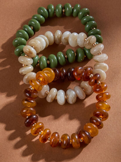 Meadow Beaded Bracelet Trio - TULLABEE