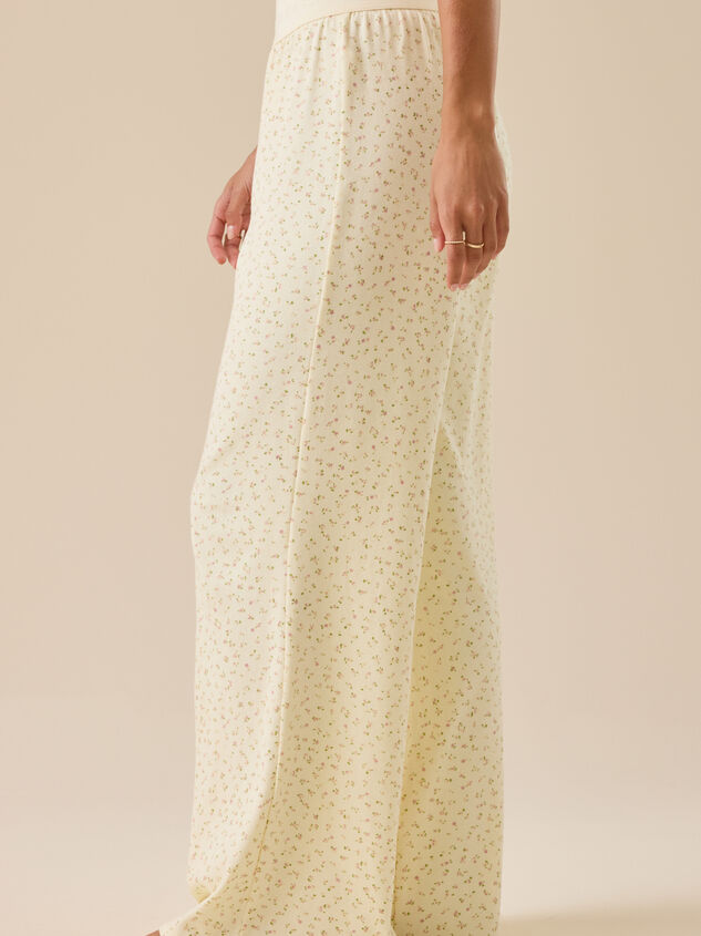 Ivy Ditsy Floral Wide Leg Pants Detail 4 - TULLABEE