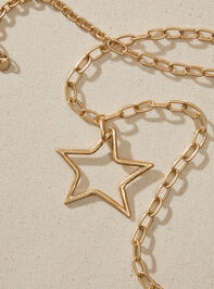 Open Star Charm Necklace Detail 2 - TULLABEE