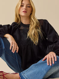 Sage Crochet Babydoll Top Detail 4 - TULLABEE