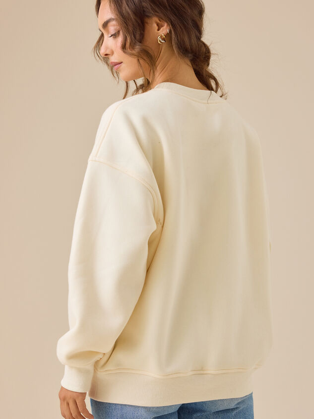 Amsterdam Embroidered Sweatshirt Detail 4 - TULLABEE