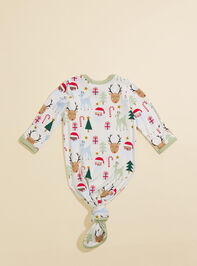 Santa Friends Knot Gown and Hat Set Detail 2 - TULLABEE