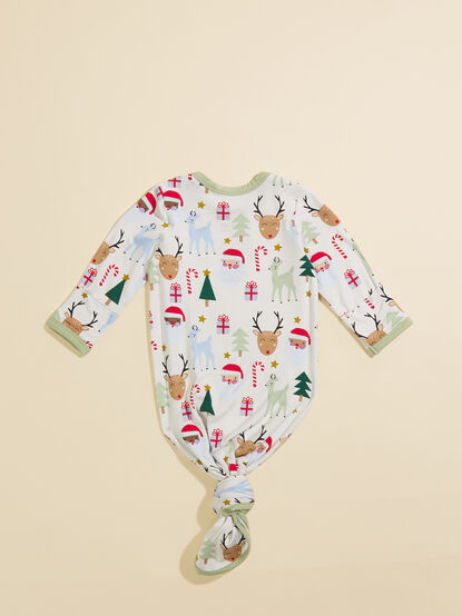 Santa Friends Knot Gown and Hat Set - TULLABEE