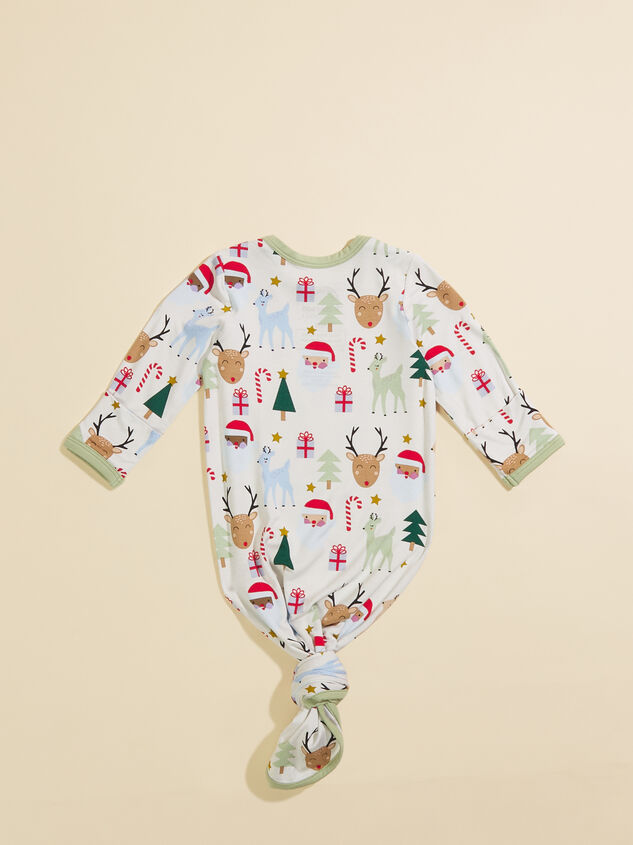 Santa Friends Knot Gown and Hat Set Detail 2 - TULLABEE