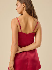 Sophia Satin Mini Dress Detail 4 - TULLABEE