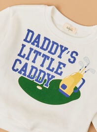 Daddy's Little Caddy Graphic Sweatshirt Detail 2 - TULLABEE