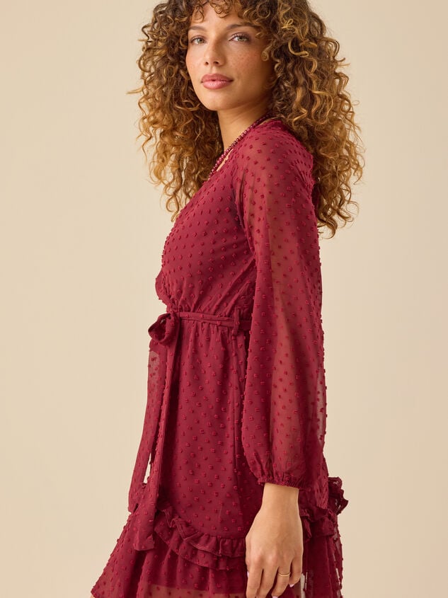 Sabine Ruffle Trim Mini Dress Detail 4 - TULLABEE