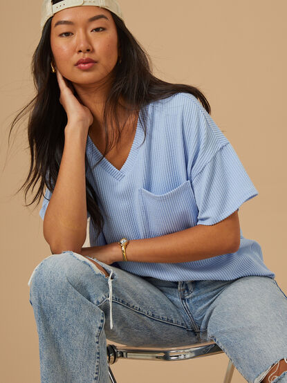 Alessia Ribbed Tunic Top - TULLABEE