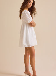 Jordan Bow Eyelet Mini Dress Detail 3 - TULLABEE