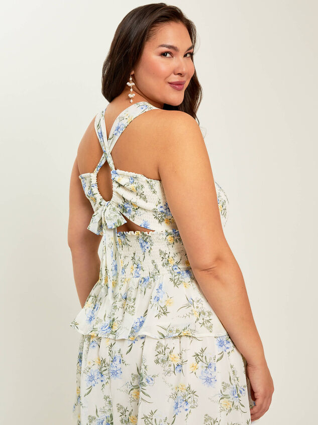 Willow Tiered Floral Maxi Dress Detail 2 - TULLABEE