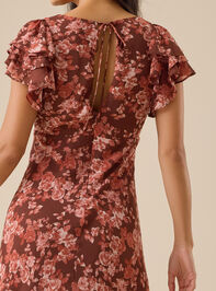 Bria Floral Midi Dress Detail 5 - TULLABEE