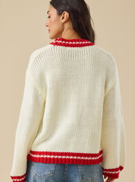 Sleigh Intarsia Pullover Detail 4 - TULLABEE