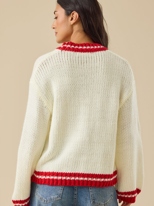 Sleigh Intarsia Pullover Detail 4 - TULLABEE
